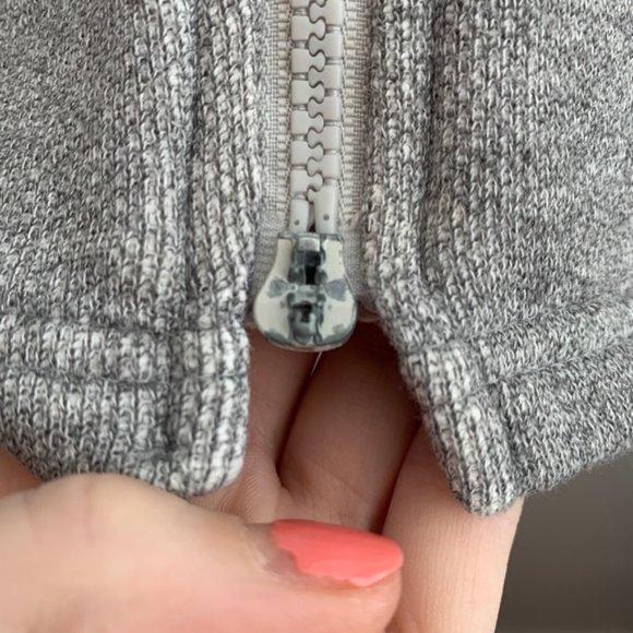 Mondetta Gray & White Cotton Long Jacket - Picture 5 of 7